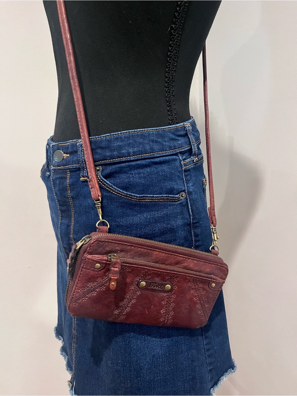 NWOT Fossil Leather Crossbody Talita